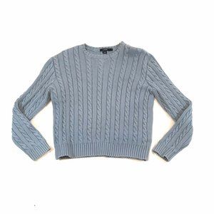 J. Crew Sweater Crew Neck Pullover Cotton Cable Kn